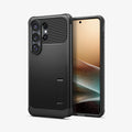 ACS10692 - Galaxy S26 Ultra Slim Armor (Mag Fit) in Black showing the back with the device, partial back case only, partial front and sides
