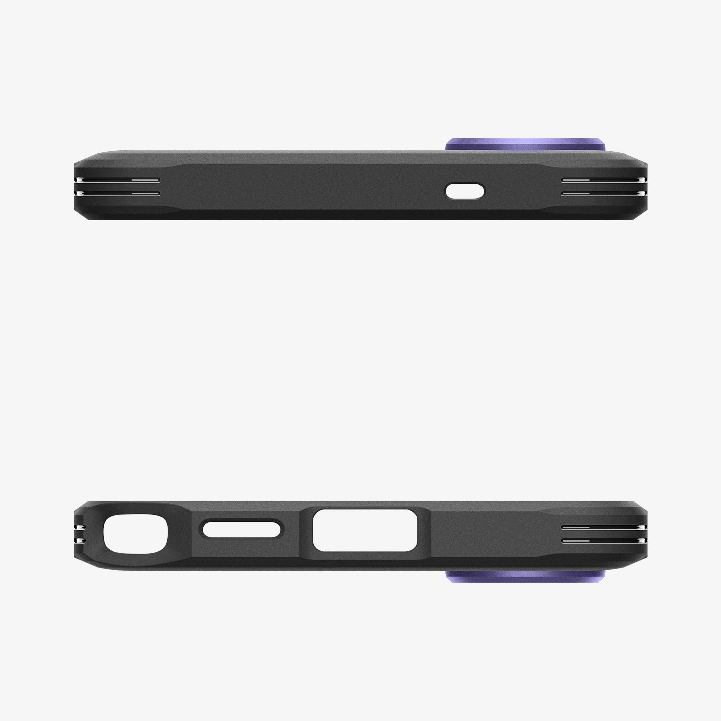 ACS11162 - Galaxy S26 Ultra Case Tough Armor (Mag Fit) Ash Violet showing the top and bottom
