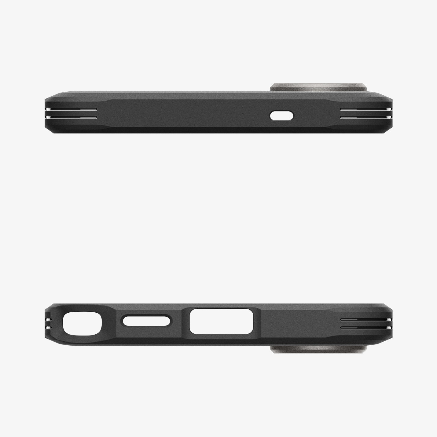 ACS11034 - Galaxy S26 Ultra Case Tough Armor (Mag Fit) Gunmetal showing the top and bottom
