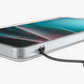 ACS11030 - Galaxy S26 Ultra Case Ultra Hybrid Crystal Clear showing the side with device and strap in the phone