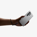 ACS11030 - Galaxy S26 Ultra Case Ultra Hybrid Crystal Clear showing a hand with strap on with the device and case