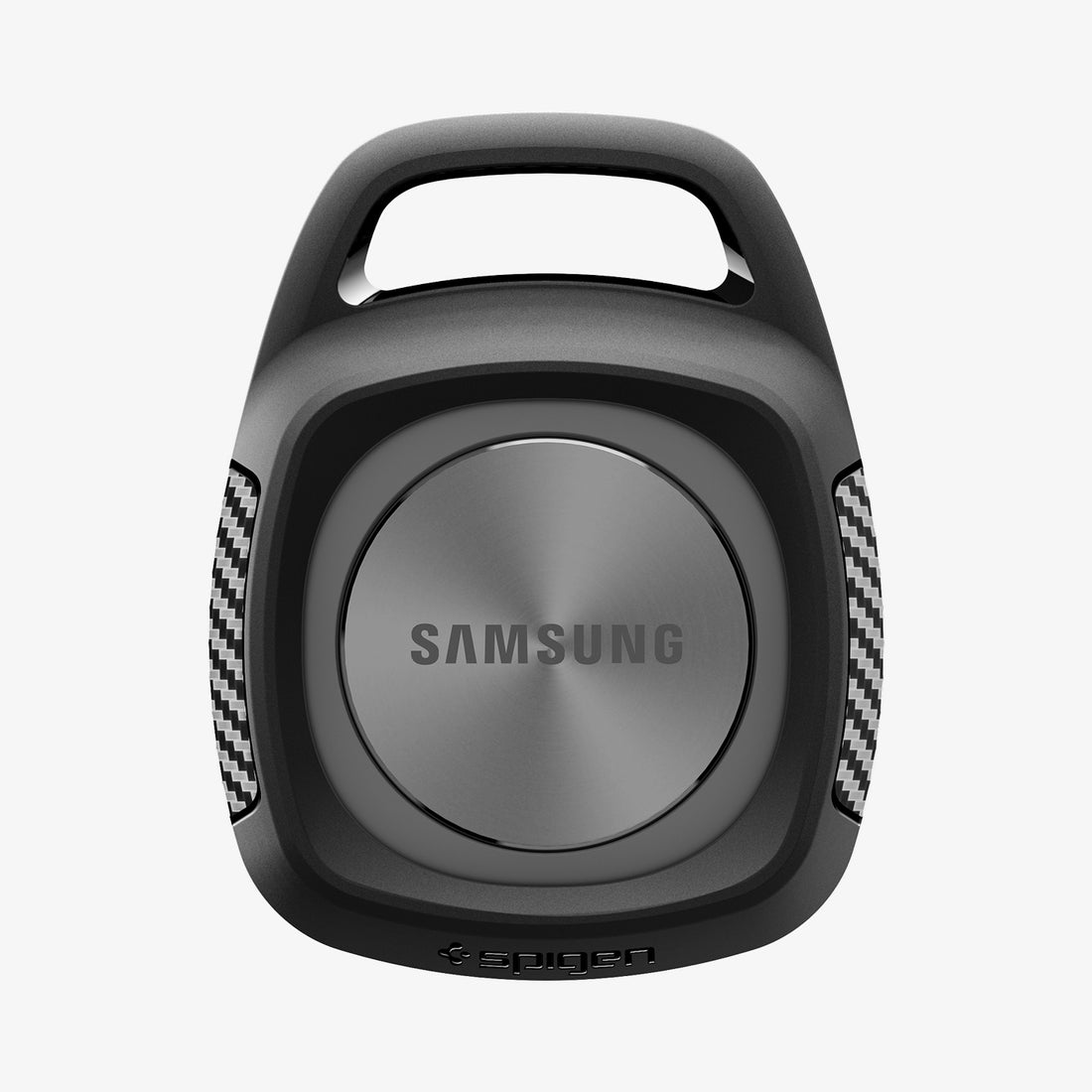 ACS11871 - Galaxy SmartTag 3 Rugged Armor showing Galaxy SmartTag3 in a rugged protective case with a circular metal center and integrated attachment loop.