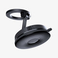 ACP11839 - Spigen STK120 quick release detachable car mount folded down, showing the suction base with pull-release tab and textured edge grip