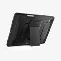 ACS10211 - Galaxy Tab S11 Series Tough Armor Pro showing the back with device propped up by built in kickstand