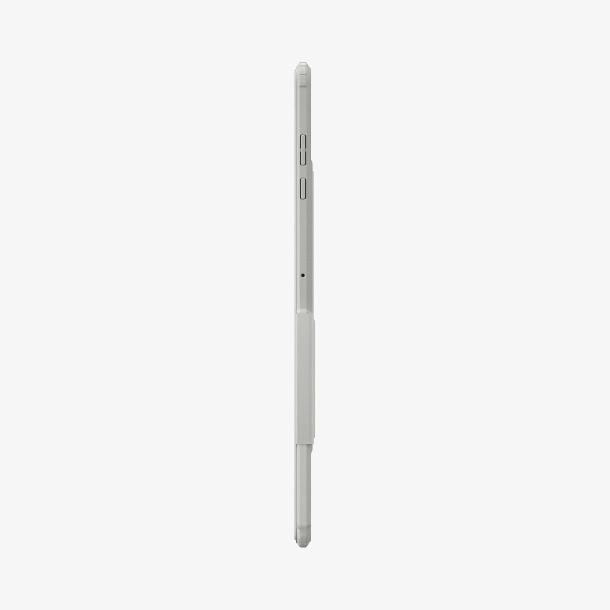 ACS10222 - Galaxy Tab S12 Ultra Air Skin Pro in Gray showing the slim side profile of a tablet case with raised buttons and protective edges.