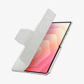 ACS10222 - Galaxy Tab S12 Ultra Air Skin Pro in Gray showing a tablet case with the folding cover partially opened across the screen.