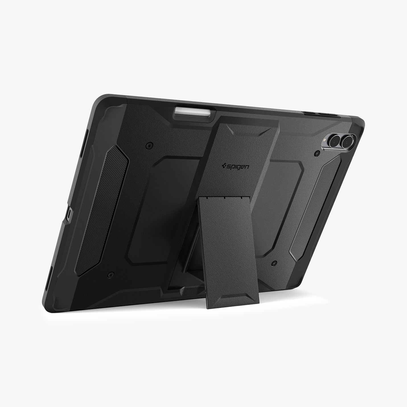 ACS10218 - Galaxy Tab S11 Ultra Series Tough Armor Pro showing the back with device propped up by built in kickstand