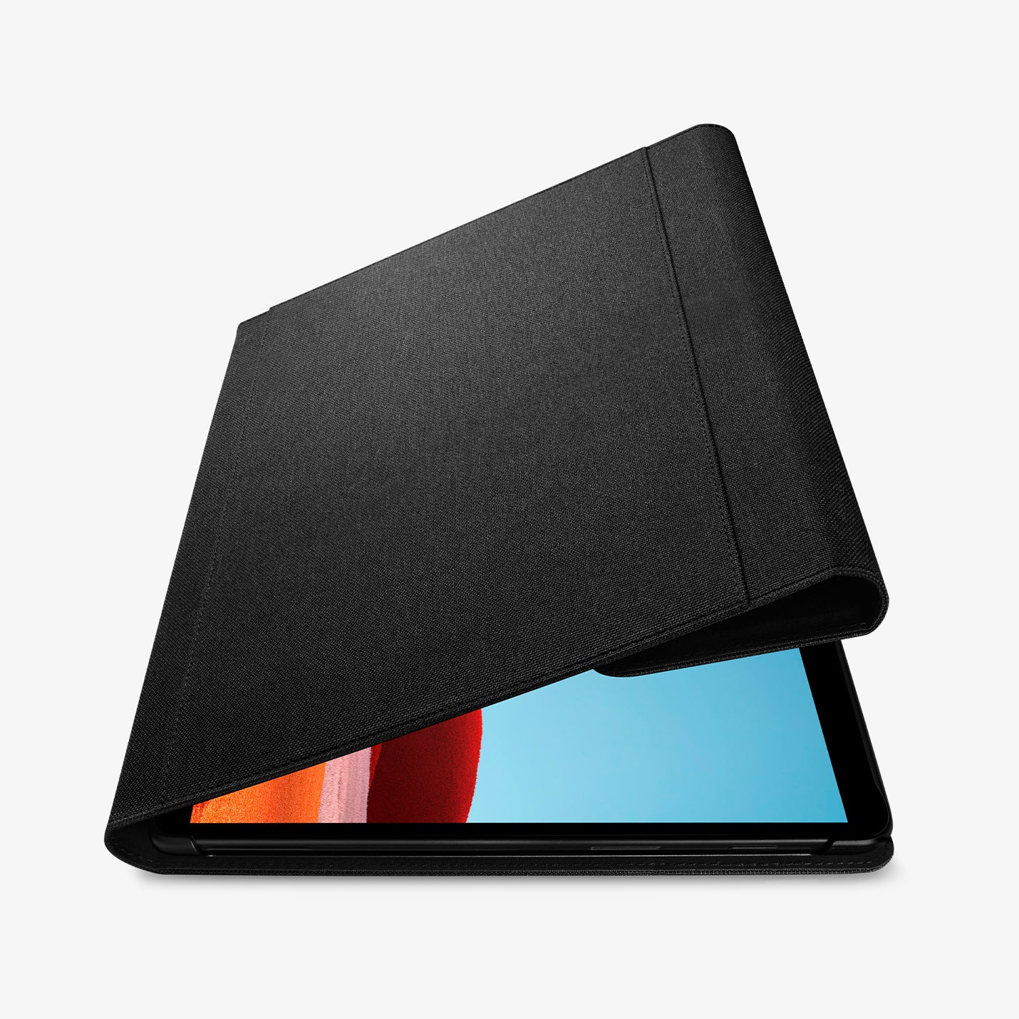 ACS04207 - Microsoft Surface Pro 10 Case Stand Folio in Black showing the front cover slightly open