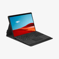 ACS04207 - Microsoft Surface Pro 10 Case Stand Folio in Black showing the front with device propped up by built in stand