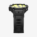 ACS08338 - Galaxy Watch 7 (44mm) Rugged Armor Pro in Matte Black showing the partial front and partial side