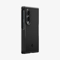 ACS11799 - Galaxy Z Fold 8 Core Armor (Mag Fit) Matte Black showing the side profile of the Galaxy Z Fold 8 with the Core Armor MagFit case, highlighting the textured back panel and dual camera cutout.