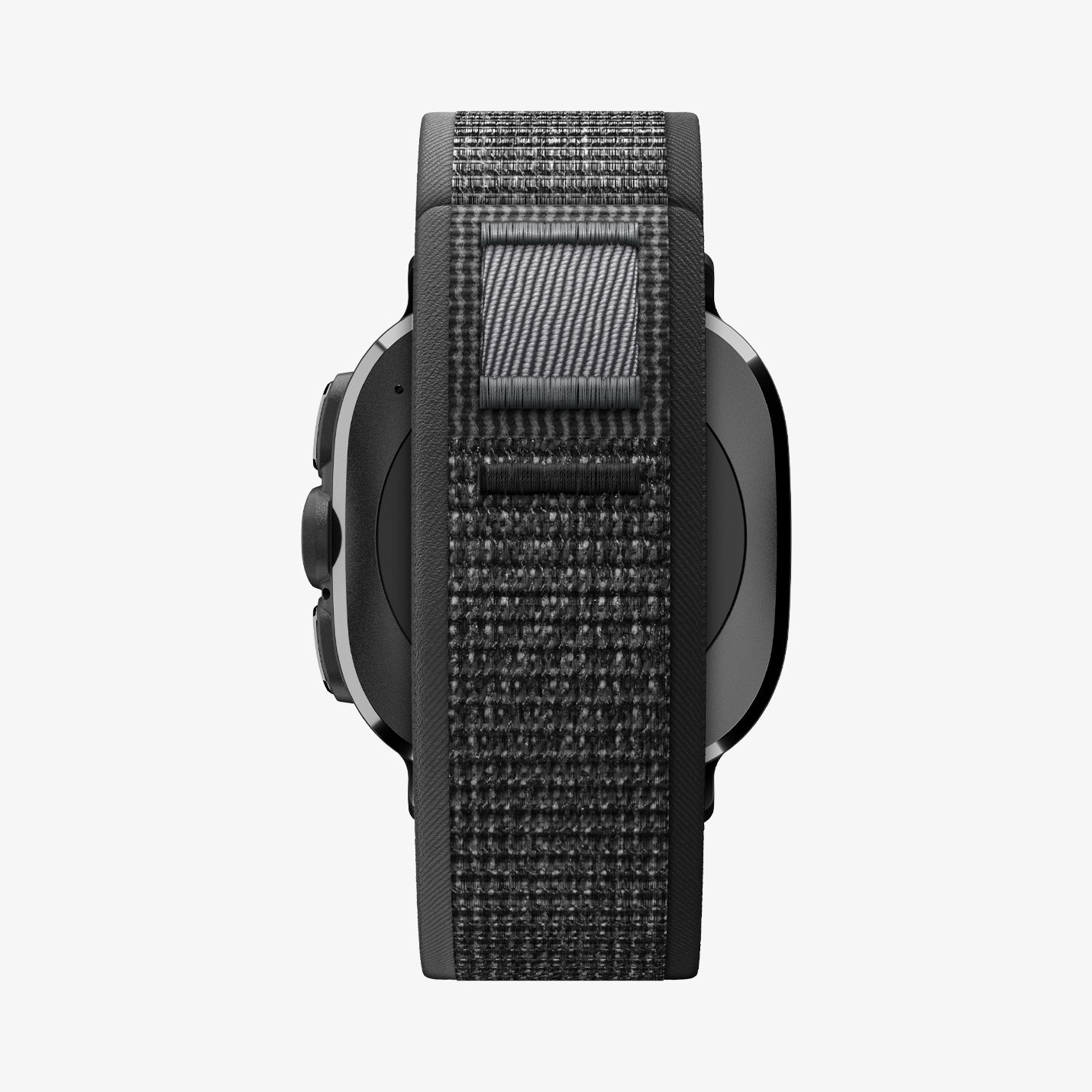 AMP11614 - Galaxy Watch Ultra Series - Athlex Air showing the side profile of the Galaxy Watch Ultra with the Athlex Air band wrapped around, top-down view.