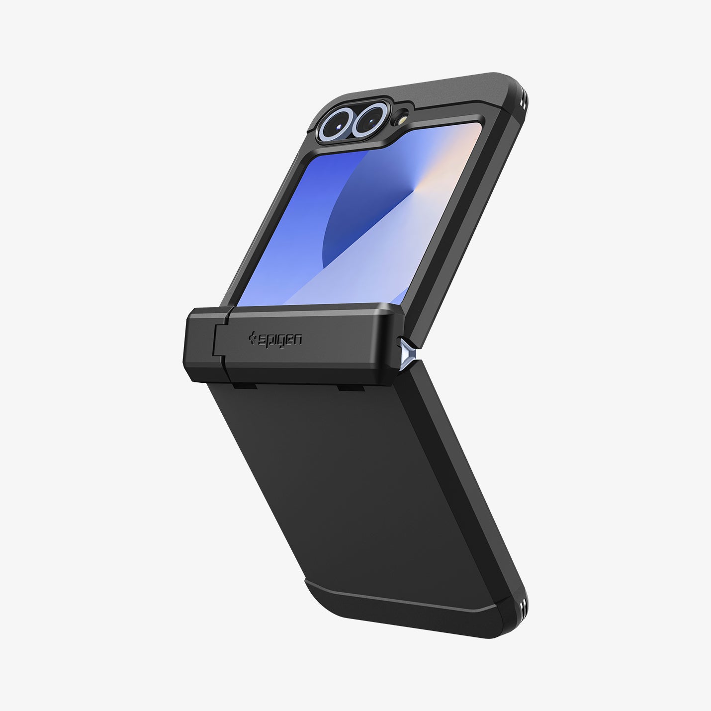 ACS09807 - Galaxy Z Flip 7 FE Series Tough Armor Pro (MagFit) in black showing the back with magfit