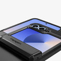 ACS09807 - Galaxy Z Flip 7 FE Series Tough Armor Pro (MagFit) in black showing the top zoomed in