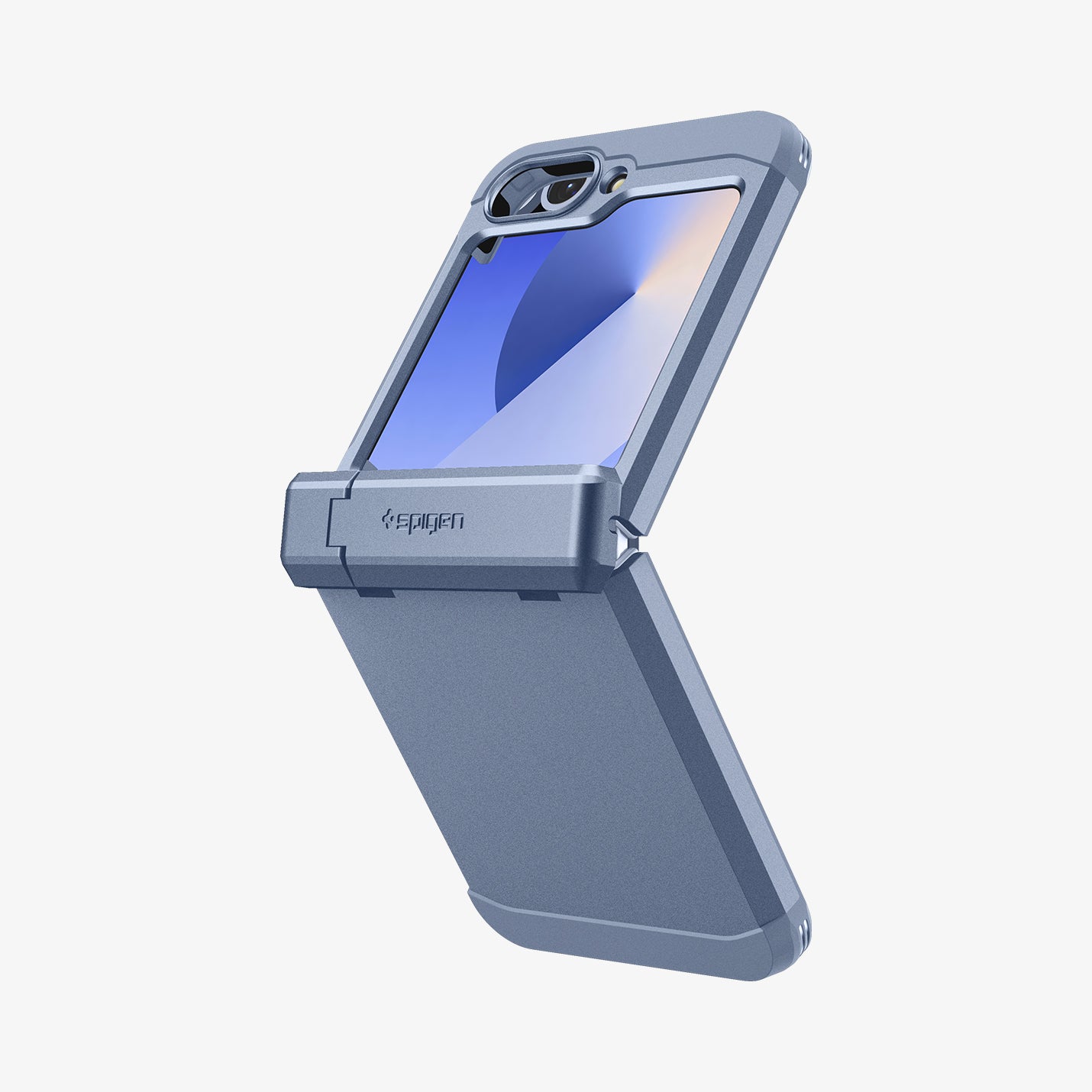 ACS09808 - Galaxy Z Flip 7 FE Series Tough Armor Pro (MagFit) in Sierra Blue showing the back with magfit