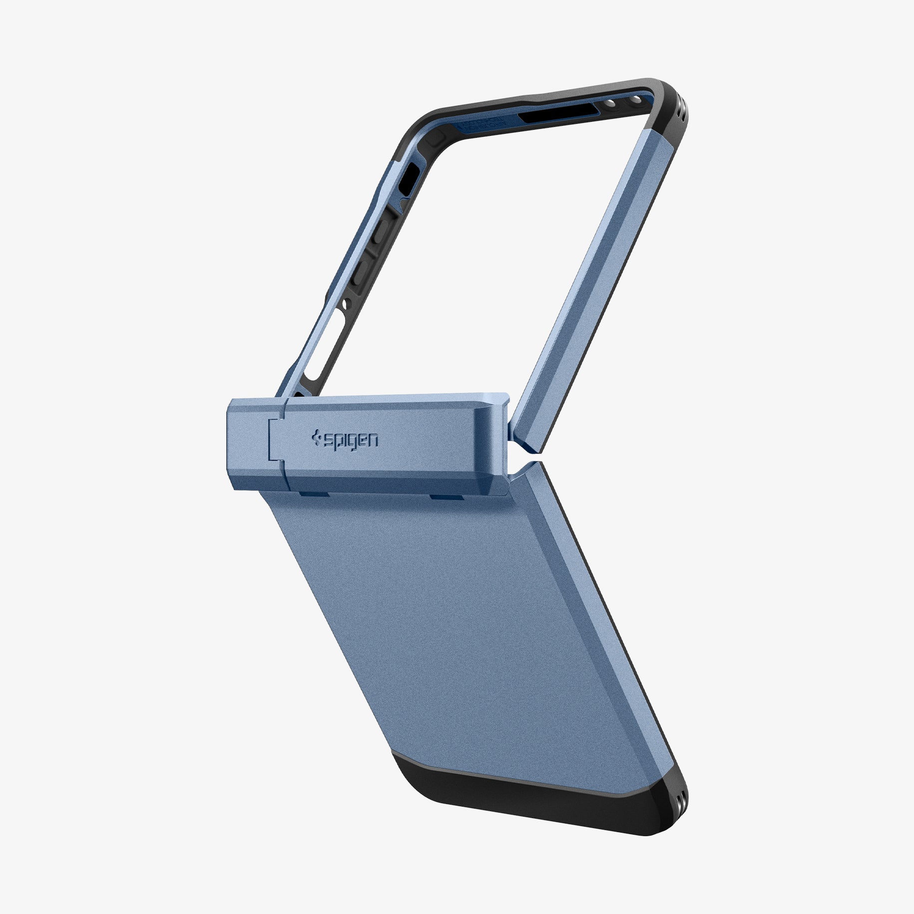 ACS09562 - Galaxy Z Flip 7 Case Tough Armor Pro (MagFit) in sierra blue showing the back and side