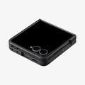 ACS11798 - Galaxy Z Flip 8 Series - Core Armor (Mag Fit) showing a top-down view of the Galaxy Z Flip 8 with the Core Armor MagFit case, camera cutout visible alongside the button and port cutouts.