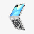 ACS11516 - Galaxy Z Flip 8 Series - Ultra Hybrid Pro Neo One (Mag Fit) showing an angled view of the Galaxy Z Flip 8 with the Ultra Hybrid Pro Neo One MagFit case, folded open with the 