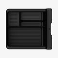 ACP04508 - Tesla Model y & 3 Center Console Organizer Tray in black showing the top