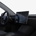 AGL10819 - Model Y Juniper (2025+) Screen Protector GLAS.tR EZ Fit | Anti-Glare 16 inch showing the side of the monitor with installed screen protector