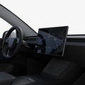 AGL10820 - Model Y Juniper (2025+) Screen Protector GLAS.tR EZ Fit | 16 inch showing the side of the monitor with installed screen protector
