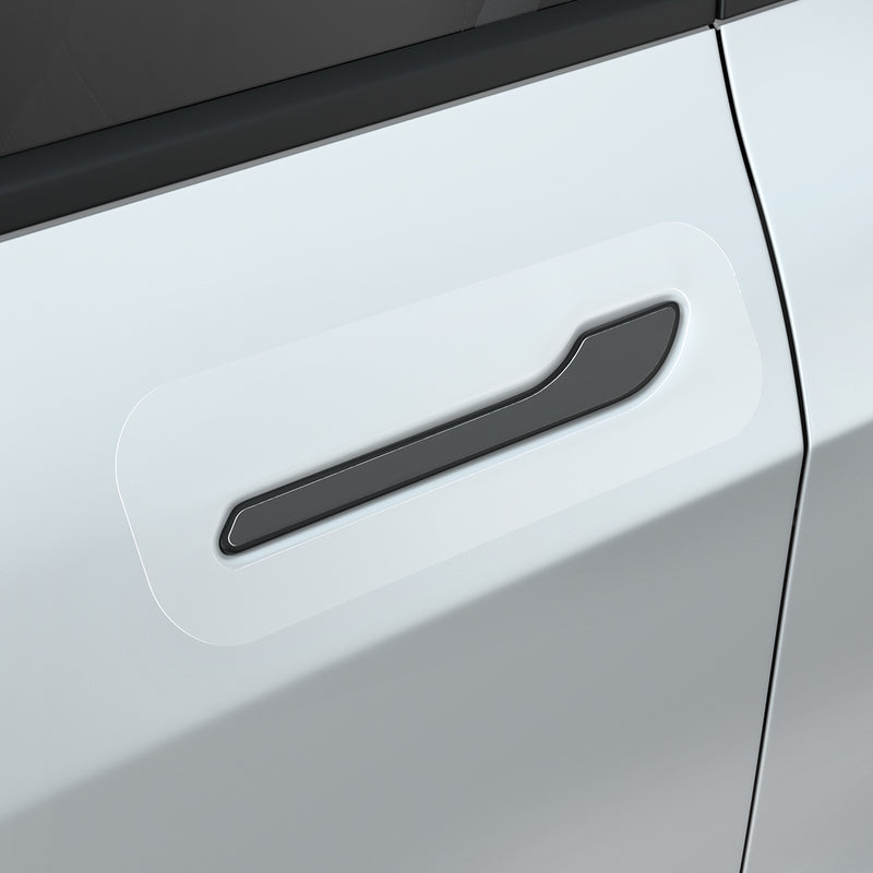 AFL06989 - Tesla Model Y & 3 Platinum Shield Car Door showing the shield installed onto car door handle