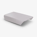 ACP12200 - Tesla Model Armrest Cover TO240H in Zen Gray showing the armrest cover from an angled front view with its smooth rounded surface.