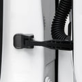 ACP07123 - Tesla Model Y & 3 Door Lock Cover TO320 in Black showing the door cover attached to the door striker hook