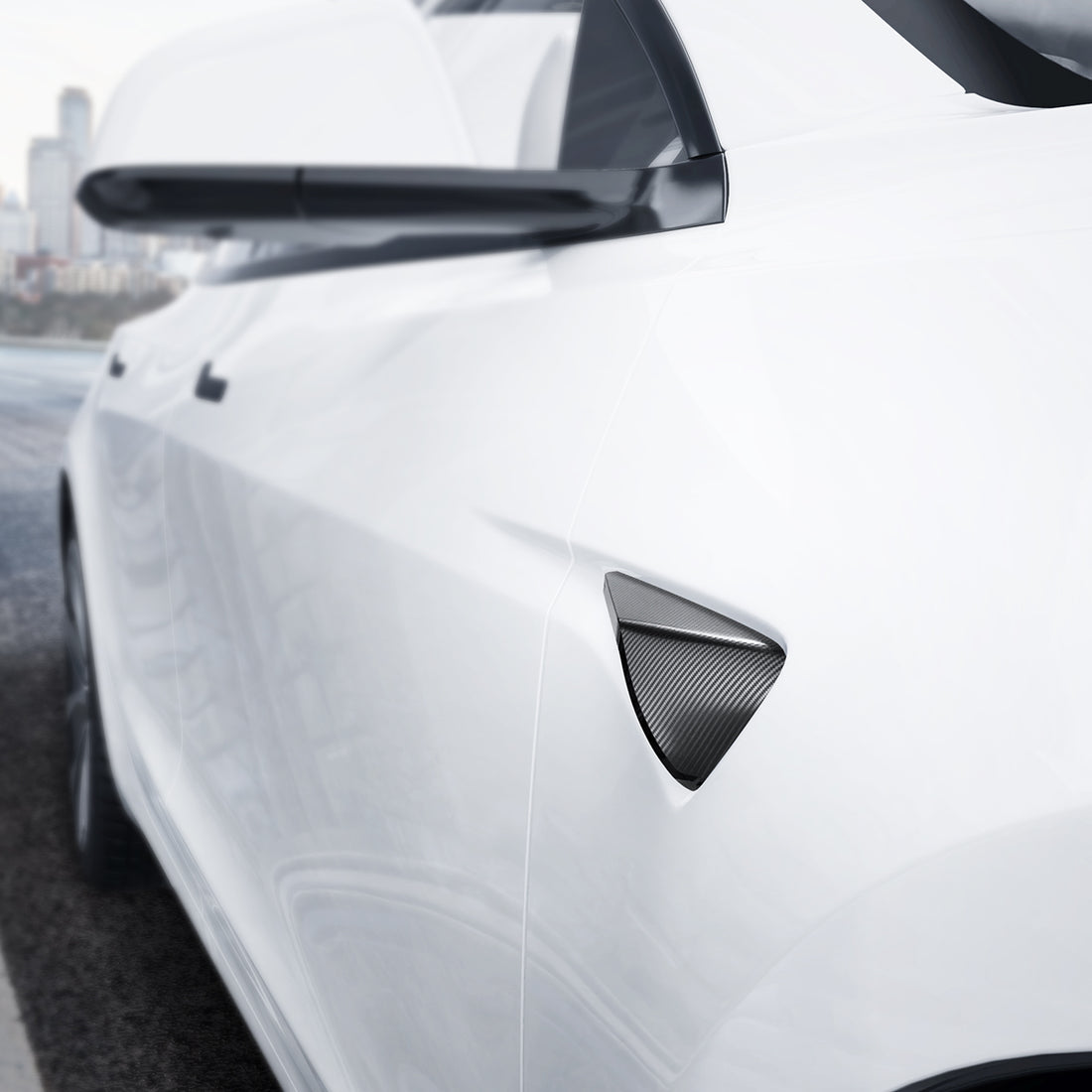 ACP07124 - Tesla Model 3 Highland Front Fender Camera Cover TO410 showing the partial top and side