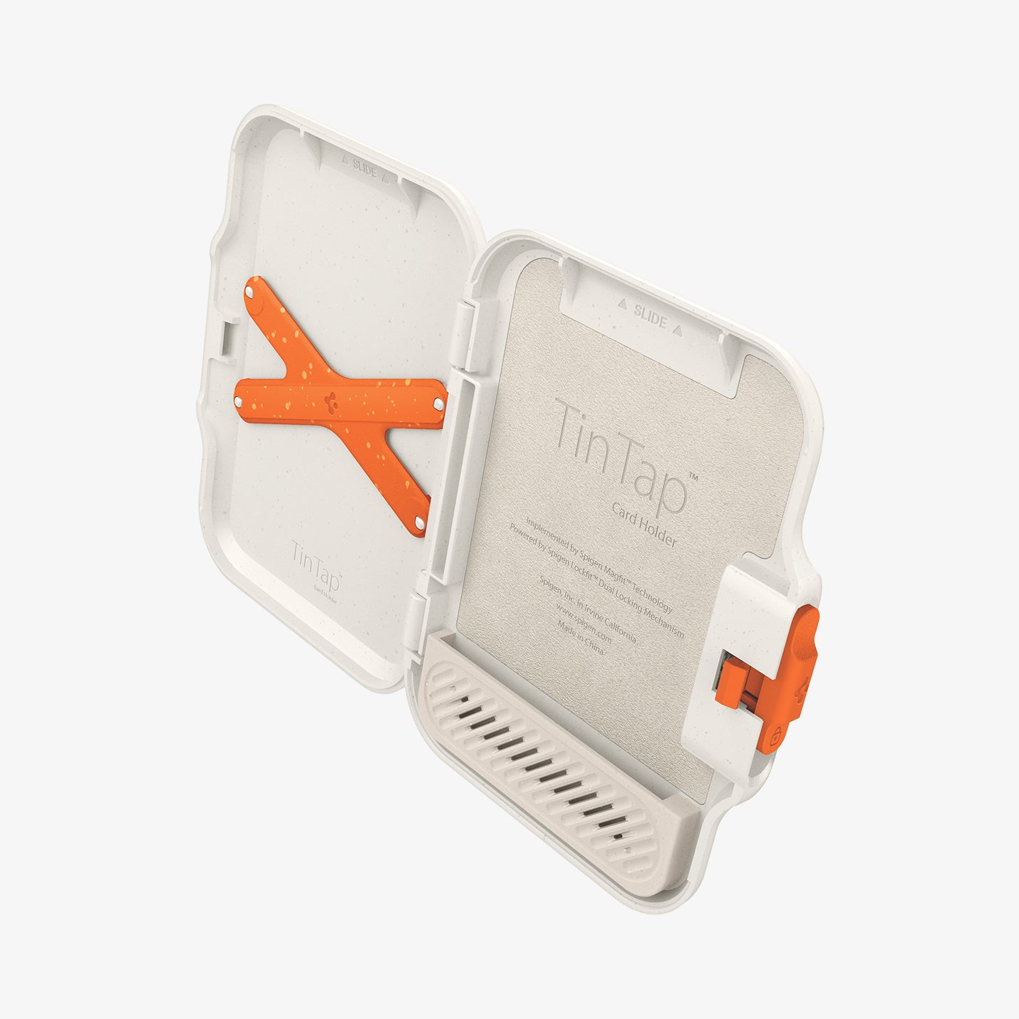 AFA07616 - MagSafe Card Holder Tintap (MagFit) in Dune Beige showing the inner and partial side