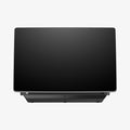 ACP11105 - Tesla Series - Under Screen Organizer | TO227JH showing front view of under screen organizer with storage tray and carbon fiber textured trim panel