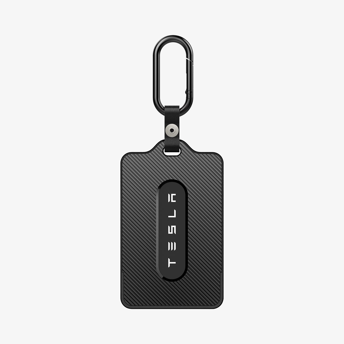Black Aluminum w/Keychain Key Card Holder Protector For Tesla