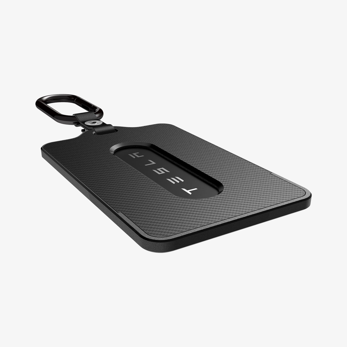 ACP07175 - Tesla Key Card Holder showing the front, side and bottom