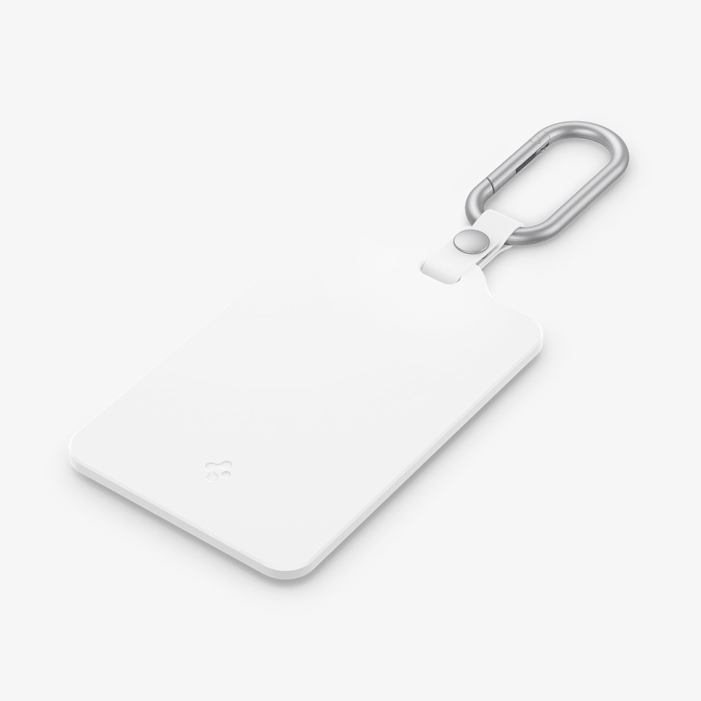 ACP11404 - Tesla Key Card Holder | TO243 1 Pack in White showing the back with carabiner