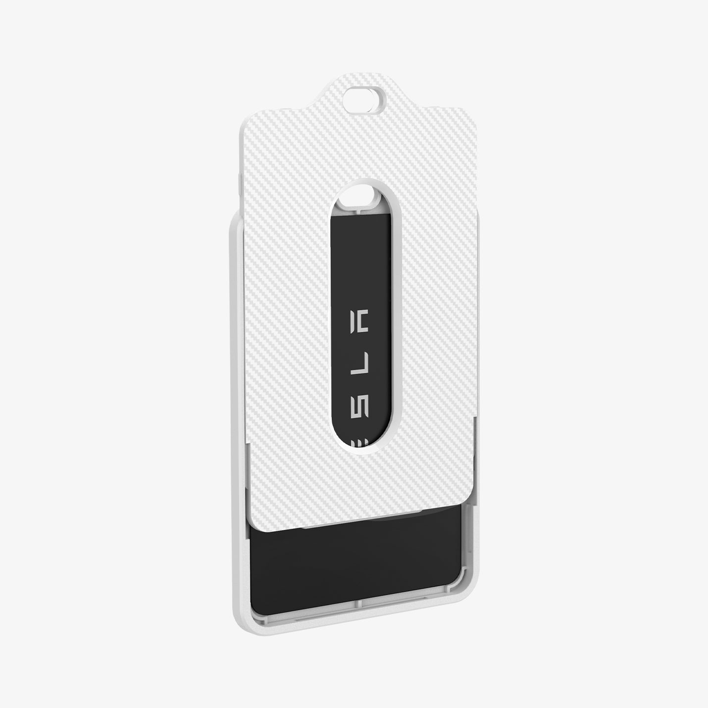 ACP11405 - Tesla Key Card Holder | TO243 2 Pack in Black & White showing the front and partial side