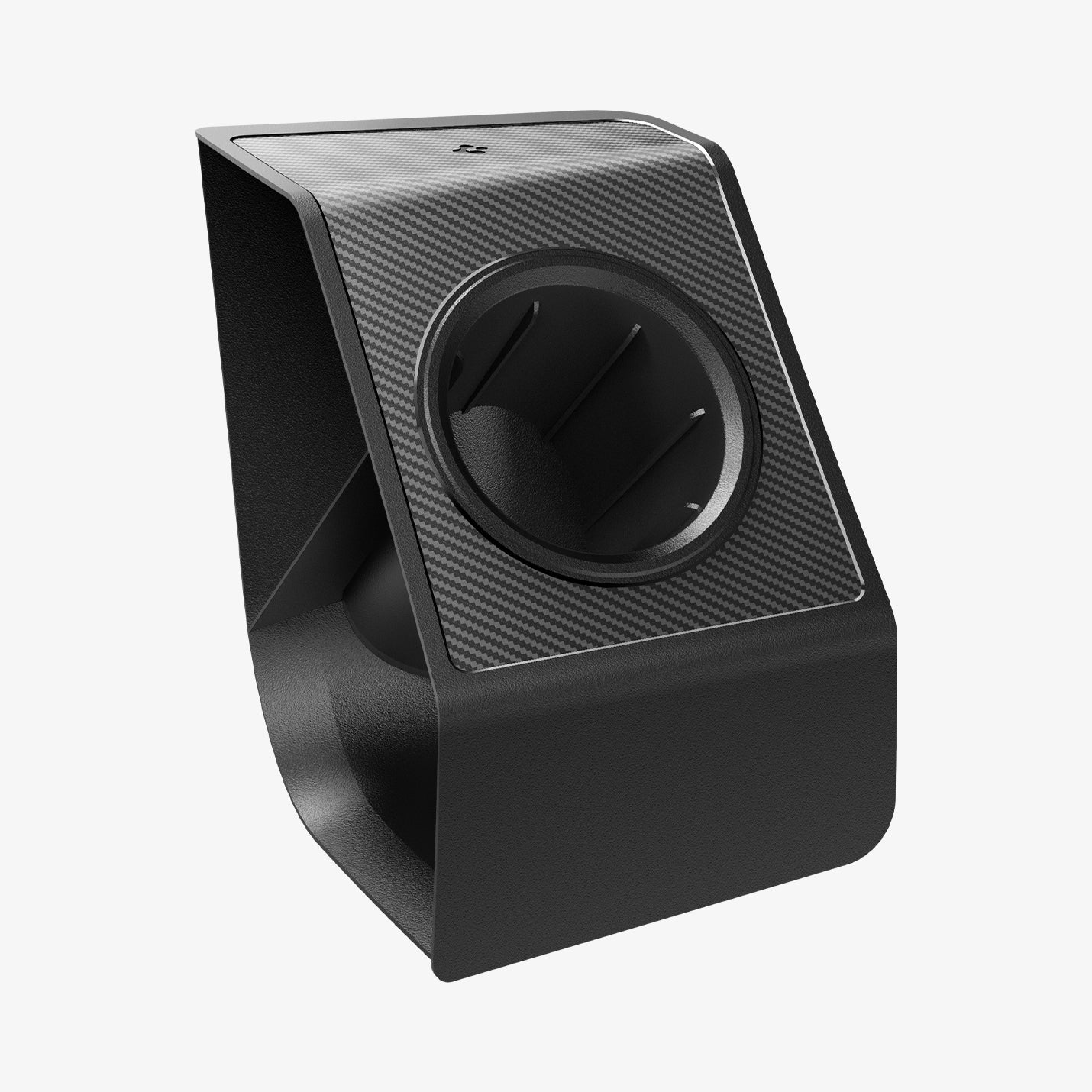 ACP09180 - Tesla Charging Adapter Door Dock TO255 in Black showing the inner, front and bottom