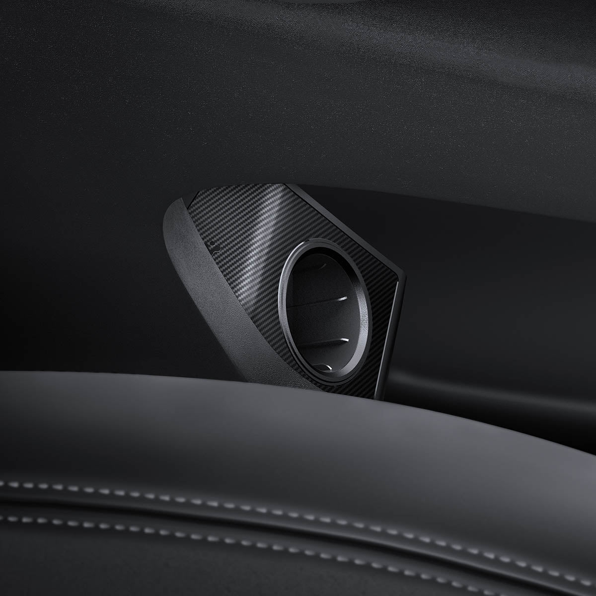 ACP09180 - Tesla Charging Adapter Door Dock TO255 in Black showing the partial inner, front and sides