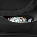 ACP09183 – Tesla Model Y Car Trash Bin in black showing trashes inside of car
