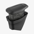 ACP09184 - Tesla Series Car Trash Bin TO282 H showing lid up from bottom part.