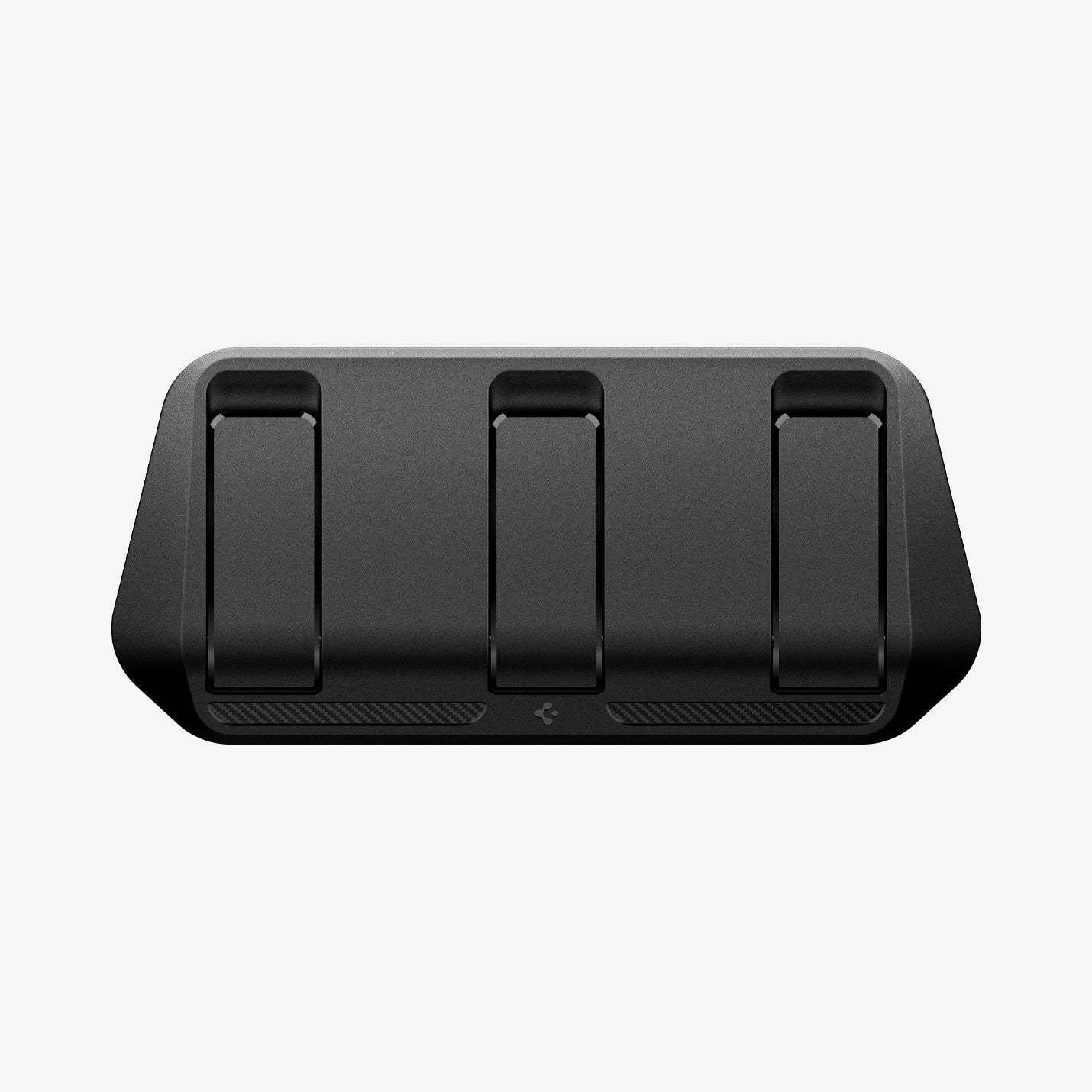 ACP09201 - Tesla Model 3 (2017-2023) Car Seat Hook TO283 in Black showing the front, sides and bottom hook folded closed
