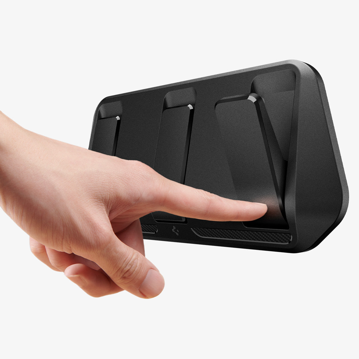 ACP09201 - Tesla Model 3 (2017-2023) Car Seat Hook TO283 in Black showing the how to open the hook