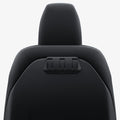 ACP09201 - Tesla Model 3 (2017-2023) Car Seat Hook TO283 in Black showing the front of the car seat hook  installed at the back of driver's seat