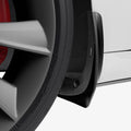 ACP04511 - Tesla Model 3 WeatherBloc Mud Flaps showing the inner part of mud flaps installed