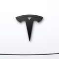 ACP08547 - Tesla Model 3 Highland Front Emblem Logo Cover TO321H in Black showing the front
