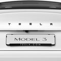 ACP08549 - Tesla Model 3 Highland Rear Emblem Logo Cover TO322H in Black showing the front