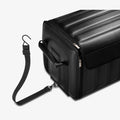 ACP08855 - Trunk Organizer TSO100 in Black showing the partial, partial front and side with strap attached