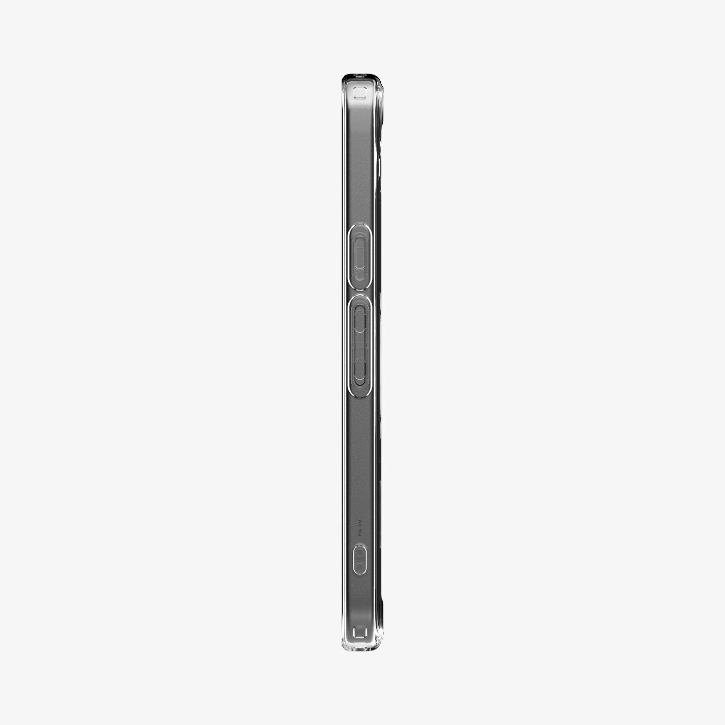 ACS09043 - Pixel 9a Case Ultra Hybrid Metal Ring (MagFit) in Clear White showing the side