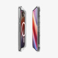 ACS09043 - Pixel 9a Case Ultra Hybrid Metal Ring (MagFit) in Clear White showing the partial back, partial front and sides