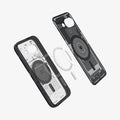 ACS09044 - Pixel 9a Case Ultra Hybrid Zero One showing the inner layer hovering above the detached parts of metal ring  and the case