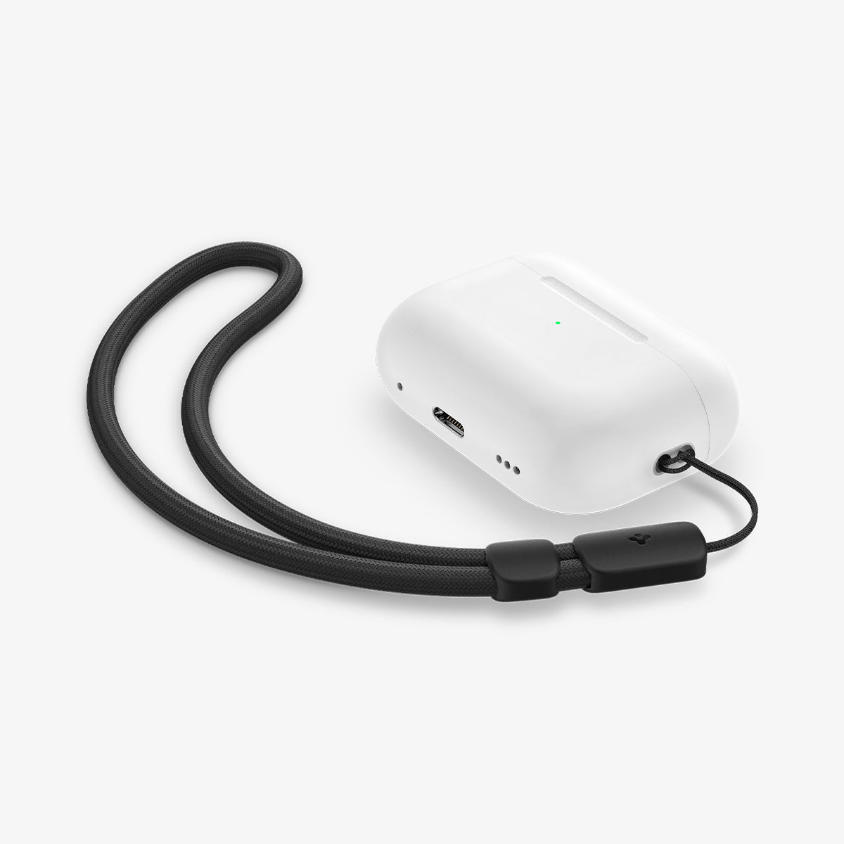AFA05784 - Universal Wrist Strap (2 Pack) in Dark Black showing the strap attached to airpods pro